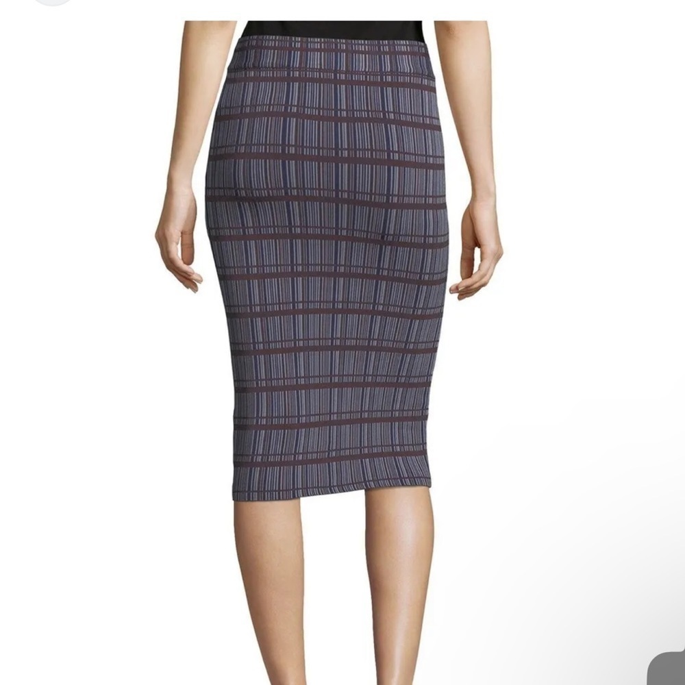 BCBGMaxAzria Multi Colored Gray & Brown Pencil Skirt Size Small